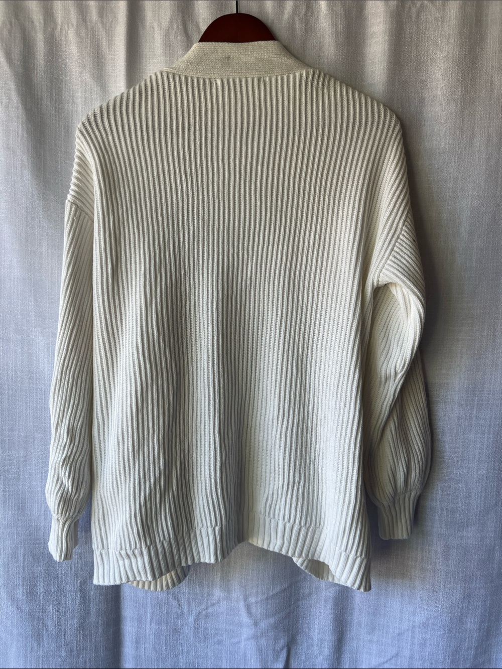 Quince Cream Ribbed Open-Front Cardigan - Picture 3 of 3